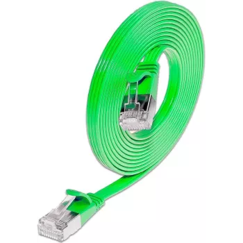 Wirewin Triotronik 0,15m Cat6 U/FTP slaids Ethernet savienojuma kabelis, RJ-45 tēviņš uz tēviņu, zaļš PKW-STP-SLIM-KAT6 0.15 GN