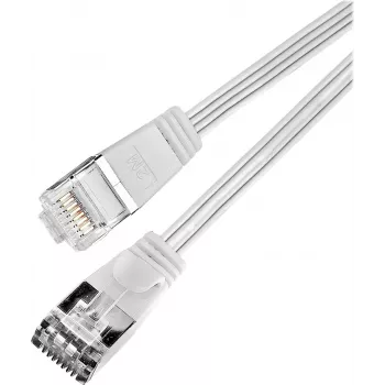 Wirewin Triotronik Cat6 U/FTP slaids Ethernet tīkla kabelis 0,5m balts PKW-STP-SLIM-KAT6 0.5 WS