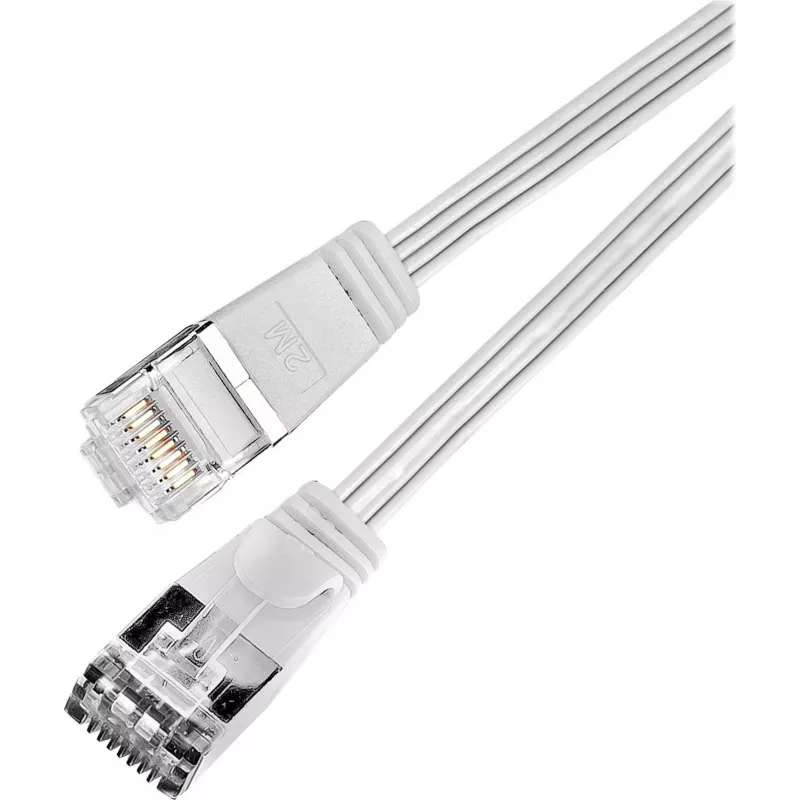 Wirewin Triotronik Cat6 U/FTP slaids Ethernet tīkla kabelis 0,5m balts PKW-STP-SLIM-KAT6 0.5 WS