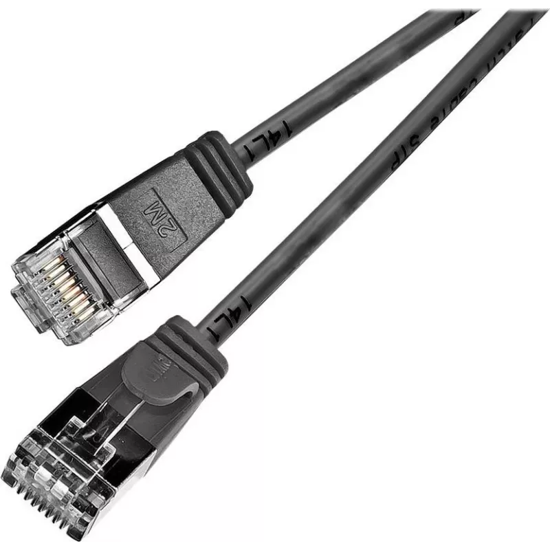 Wirewin Triotronik PKW-LIGHT-STP-K6 0.15 SW Cat6 ekranēts savienojuma kabelis, RJ45 tēviņš uz RJ45 tēviņš, 0,15m, melns