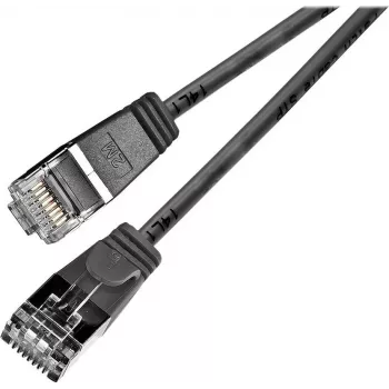 Wirewin Triotronik PKW-LIGHT-STP-K6 1.5 SW Cat6 ekranēts savienojuma kabelis, RJ-45 tēviņš uz tēviņu, 1,5 m, melns