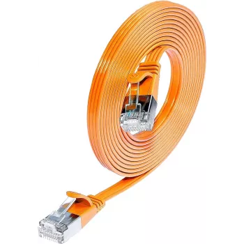 Wirewin Triotronik PKW-STP-SLIM-KAT6 1.0 OR Cat6 U/FTP slaids Ethernet savienojuma kabelis, RJ45 tēviņš uz tēviņu, 1m, melns