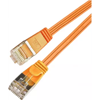 Wirewin Triotronik PKW-STP-SLIM-KAT6 1.0 OR Cat6 U/FTP slaids Ethernet savienojuma kabelis, RJ45 tēviņš uz tēviņu, 1m, melns