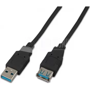 Wirewin USB 3.0 A-A vīriešu uz sieviešu pagarinājuma kabelis 1,8 m melns USB 3.0 A-A MF 1.8 SW