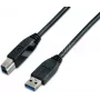 Wirewin USB 3.0 A-B vīriešu-vīriešu kabelis 3m melns USB 3.0 A-B MM 1.0 SW