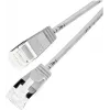 Wirewin Slim Round U/FTP Cat 6a tīkla kabelis, pelēks, 1,0m, 10 Gbps, PoE, elastīgs plāns dizains šaurām vietām (PKW-LIGHT-STP-K6A 1.0)