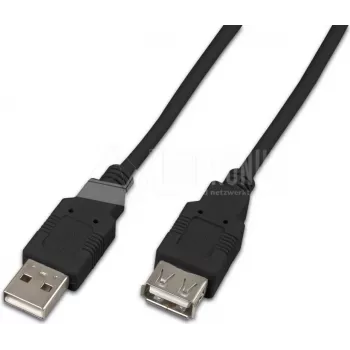 Wirewin USB A-A MF 1.0 SW USB 2.0 pagarinājuma kabelis, 1 m, melns