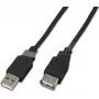 Wirewin USB A-A MF 1.0 SW USB 2.0 pagarinājuma kabelis, 1 m, melns