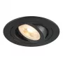SLV Iebūvējamais prožektors New Tria 75, GU10, Max 10W, Melns, 75mm