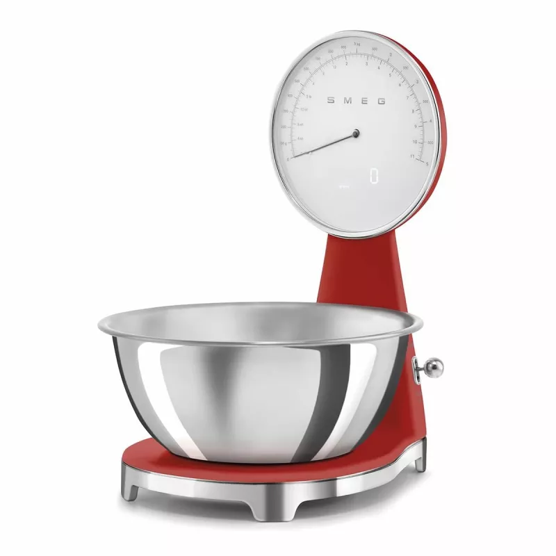 SMEG Analogā un digitālā virtuves svari sarkanā krāsā KSF01RDWW