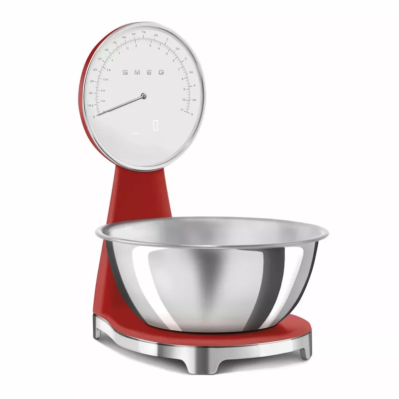 SMEG Analogā un digitālā virtuves svari sarkanā krāsā KSF01RDWW