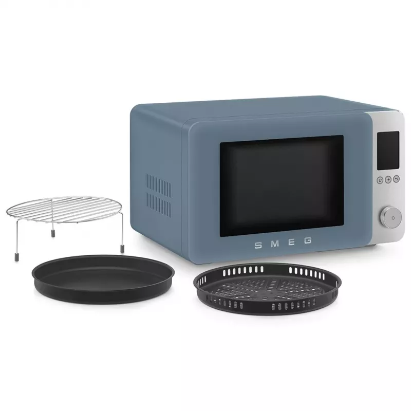Smeg Kombinētā mikroviļņu krāsns MOC02SBMEU, 9 funkcijas, 2100W, Storm Blue Matt