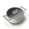 Smeg CSF2412CRM Katls, 24 cm, Keramikas nepiedegošais pārklājums, Nerūsējošā tērauda rokturis, Matēti krēmkrāsas