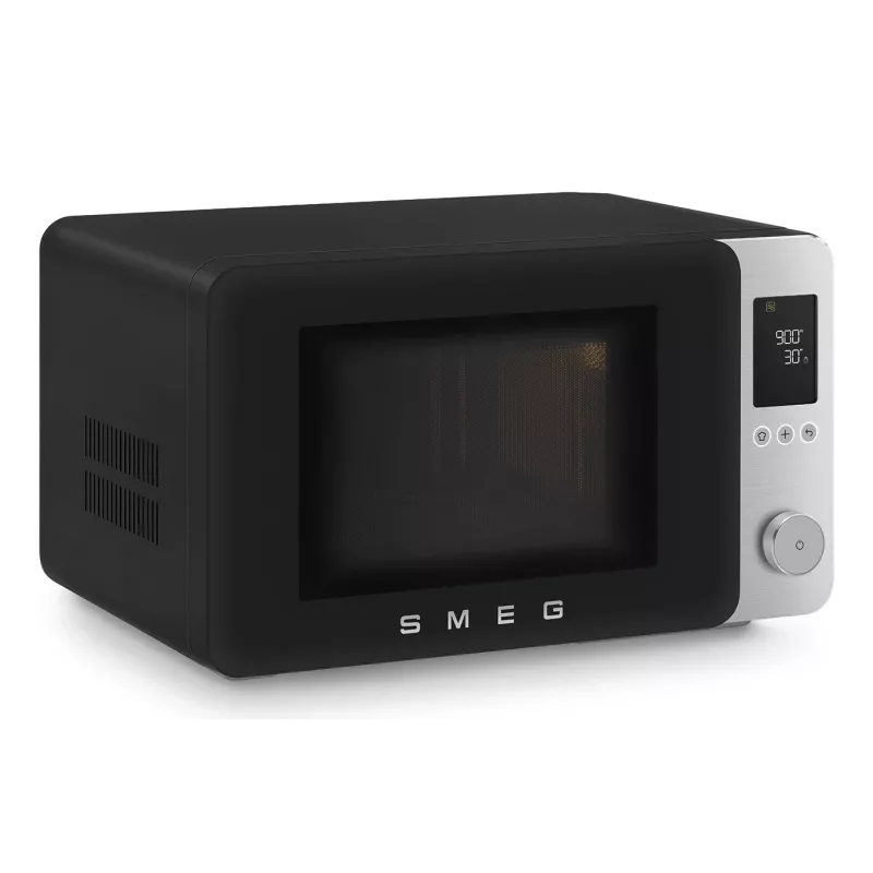 Smeg MOC02BLMEU Kombinētā mikroviļņu krāsns, 9 funkcijas, 2100 W, matēti melna