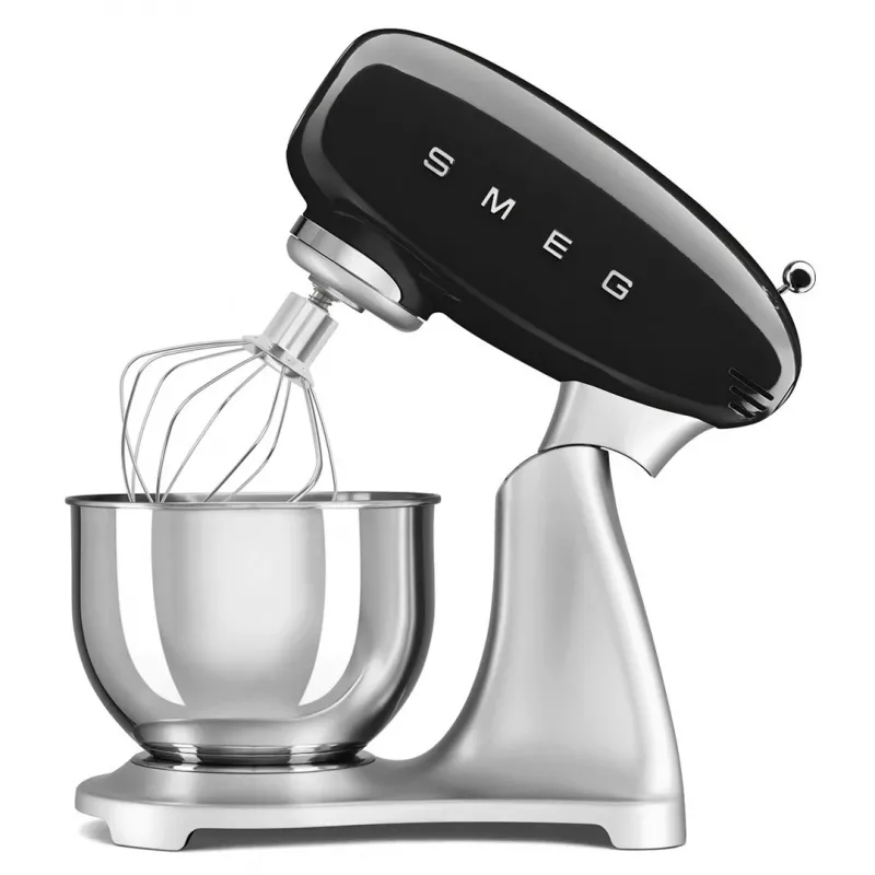 Smeg SMF04BLEU 50. gadu stila stacionārais mikseris, 800 W, 4,8 L, melns