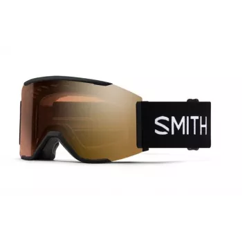 Smith Squad Mag slēpošanas brilles - melnas ar ChromaPop Pro Gold Mirror un Storm Rose Flash lēcām