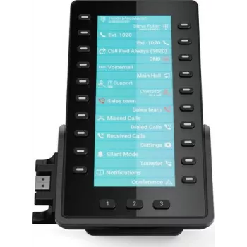 Snom D8C paplašinājuma modulis D862/D865 IP tālruņiem, 4,3 collu krāsu displejs, 48 programmējamas pogas, USB, melns