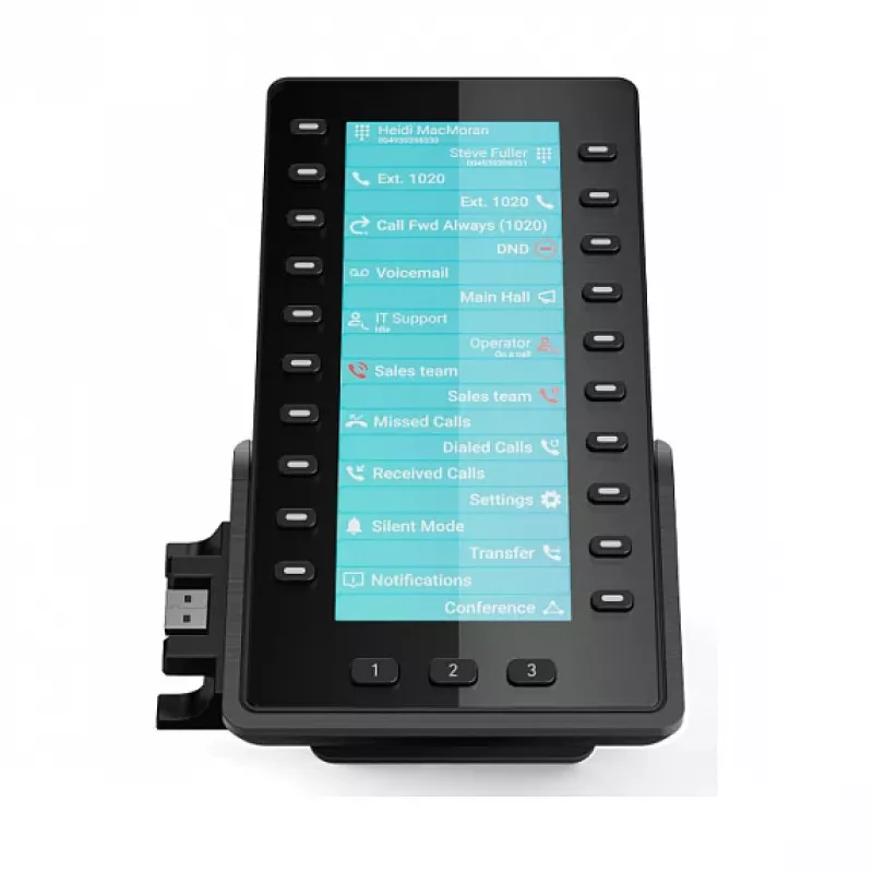 Snom D8C paplašinājuma modulis D862/D865 IP tālruņiem, 4,3 collu krāsu displejs, 48 programmējamas pogas, USB, melns