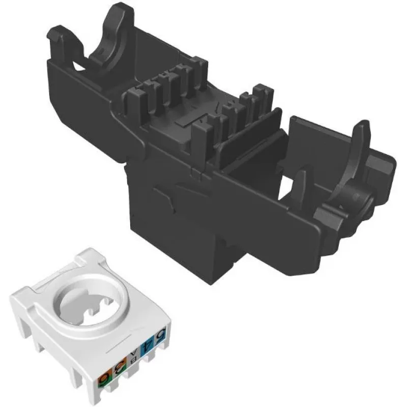 SOLARIX Cat.6 UTP RJ45 Tool-Free Keystone modulis, melns (RAL 9005)