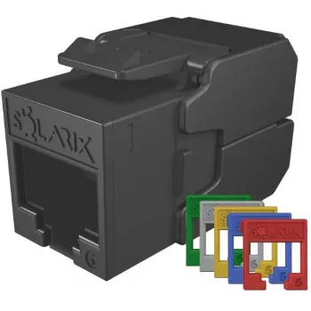 SOLARIX Cat.6 UTP RJ45 Tool-Free Keystone modulis, melns (RAL 9005)
