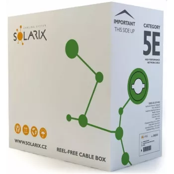 Solarix CAT5e UTP PVC instalācijas kabelis 305 m kastē SXKD-5E-UTP-PVC