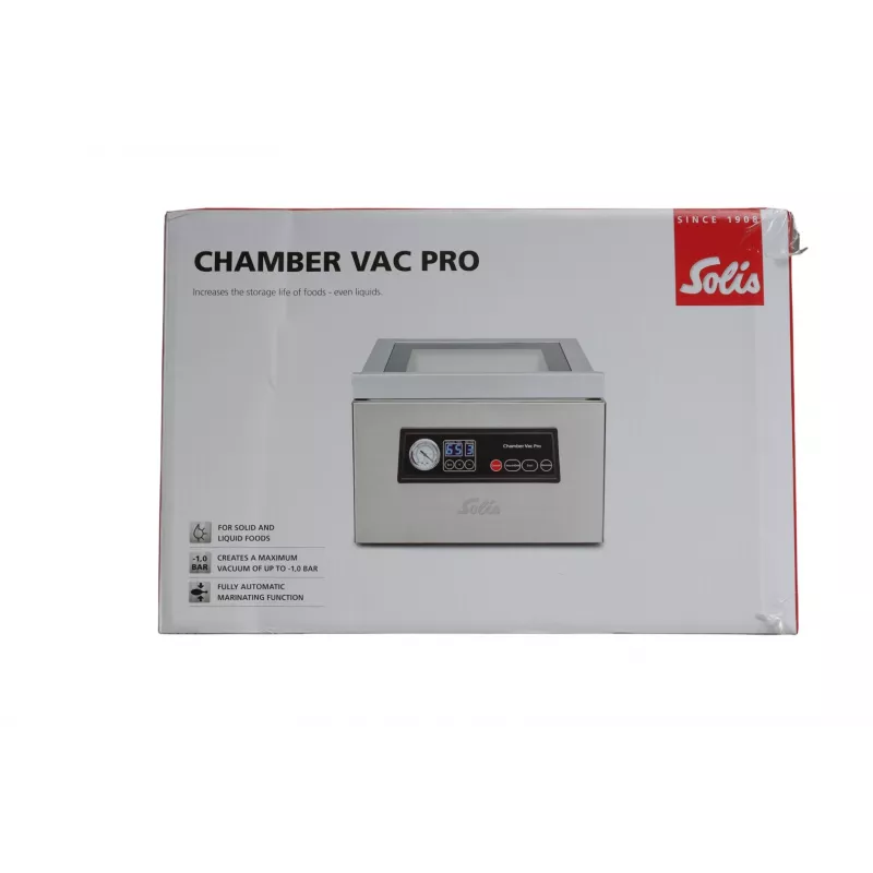 Solis Chamber Vac Pro Nerūsējošā tērauda kameras vakuuma iepakotājs 950 mbar 250 W