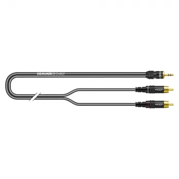 Sommer Cable SC-Onyx 0.25mm² Balanced Audio Patch Cable 1m Melns