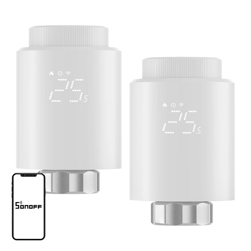 SONOFF ZigBee TRVZB Termostatiskā galva, 2 komplektā