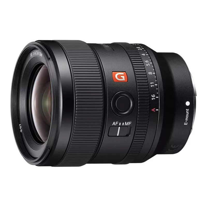 Sony FE 24mm f/1.4 G Master pilna kadra galvenais objektīvs