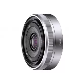 Sony SEL16F28S.SYX E-Mount 16mm f/2.8 platleņķa galvenais objektīvs (APS-C, melns)