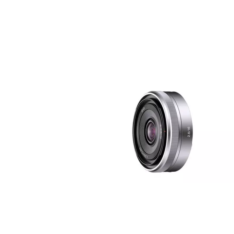 Sony SEL16F28S.SYX E-Mount 16mm f/2.8 platleņķa galvenais objektīvs (APS-C, melns)