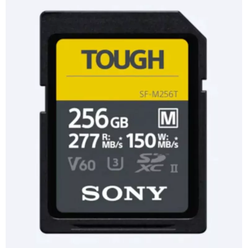 Sony SF-M256T TOUGH UHS-II SDXC atmiņas karte 256GB V60 U3 277MB/s lasīšana 150MB/s rakstīšana Ūdensizturīga Putekļu necaurlaidīga Triecienizturīga