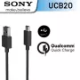 Sony UCB-20 USB-C datu kabelis 3A 1m Melns (Bulk)