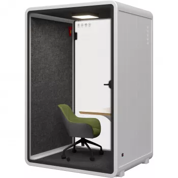 SOUNDBOX INC Soundbox Office Pod SR-M (F4) 1 Person White - Akustiskā Telefona Kabīne ar LED Apgaismojumu un Ventilāciju