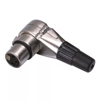 Soundsation GO-LINK SXLR034F-B 3 kontaktu XLR sieviešu kabeļa savienotājs, lodēšanas terminācija, melns, 25 iepakojums