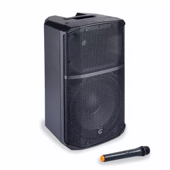Soundsation Provibe 10AIR Active 10 collu 2-virzienu PA skaļrunis ar Bluetooth un USB MP3 atskaņotāju, 300W RMS, melns