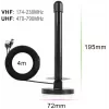 Spacetronik Hook TV DVB-T2 magnētiskā antena ar 28 dBi pastiprinātāju un 3 m kabeli