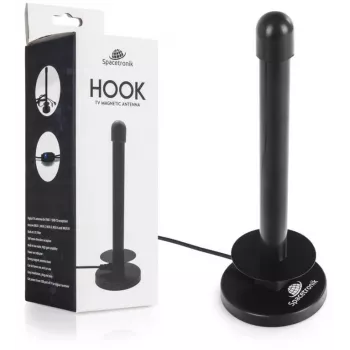 Spacetronik Hook TV DVB-T2 magnētiskā antena ar 28 dBi pastiprinātāju un 3 m kabeli