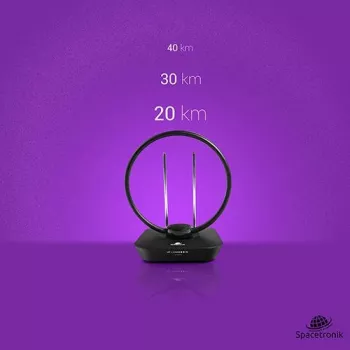 Spacetronik Locus iekštelpu DVB-T2 antena ar 45dB pastiprinātāju un barošanas bloku
