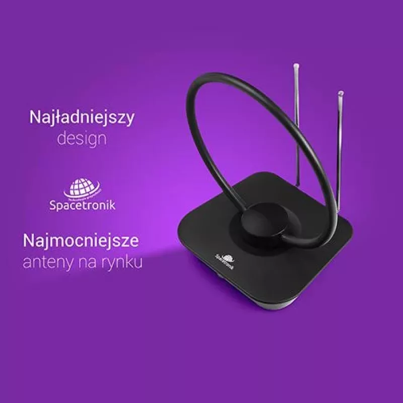 Spacetronik Locus iekštelpu DVB-T2 antena ar 45dB pastiprinātāju un barošanas bloku