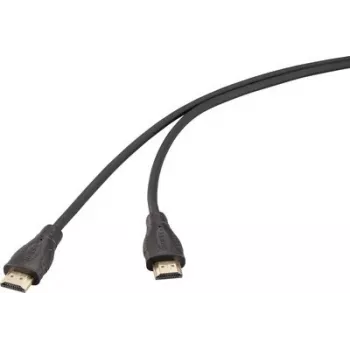 SpeaKa Professional HDMI kabelis 3m – ar zelta pārklājumu HDMI-A tēviņš uz HDMI-A tēviņš, High Speed, 4K@60Hz, ARC, CEC, 3D, melns SP-13660976