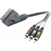 SpeaKa Professional SCART uz 3x RCA kompozīta AV kabelis 2m melns SP-7869848
