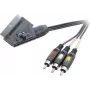 SpeaKa Professional SCART uz 3x RCA kompozīta AV kabelis 2m melns SP-7869848