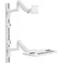 SpeaKa Professional SP-MM-961 Pilnas kustības sienas stiprinājums 17-49 collu monitoriem, balts, regulējams augstums, pagriešana un noliekšana, VESA līdz 100x100, 20 kg