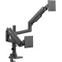 SpeaKa Professional SP-MM-980 divu monitoru galda stiprinājums 17-49 collu ekrāniem, regulējams augstums, noliece, pagriešana, rotācija, gāzes atspere, melns SP-12355452