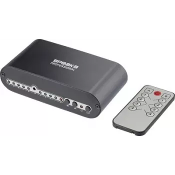 SpeaKa Professional SP-SW-200 4x2 Toslink komutators ar tālvadības pulti, alumīnija korpuss