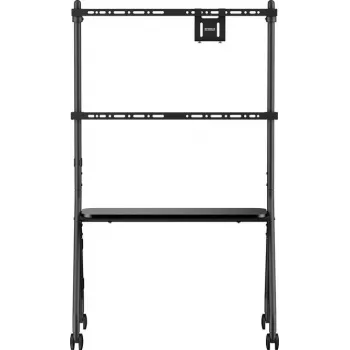 SpeaKa Professional SP-TVC-1600 TV ratiņu statīvs 49 collas-80 collas augstumā regulējams grīdas statīvs ar AV plauktu un kameras plauktu (SP-14375748)