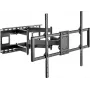 SpeaKa Professional SP-TVM-1300 TV sienas stiprinājums 60-120 collu televizoriem, noliece un pagriešana, 120 kg slodzes ietilpība, melns