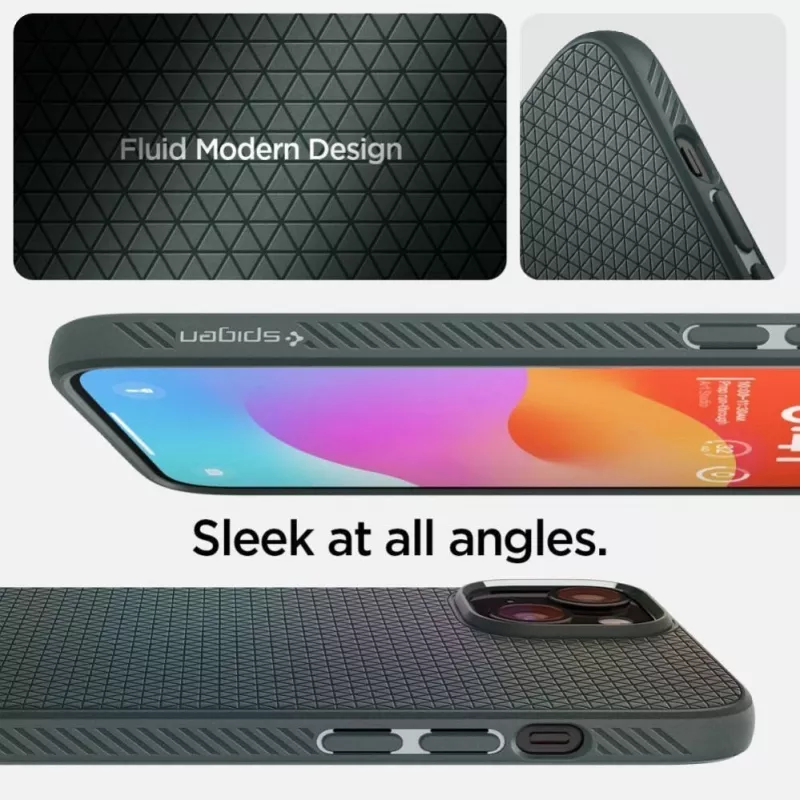 Spigen Liquid Air Maciņš iPhone 15 - Abyss Green