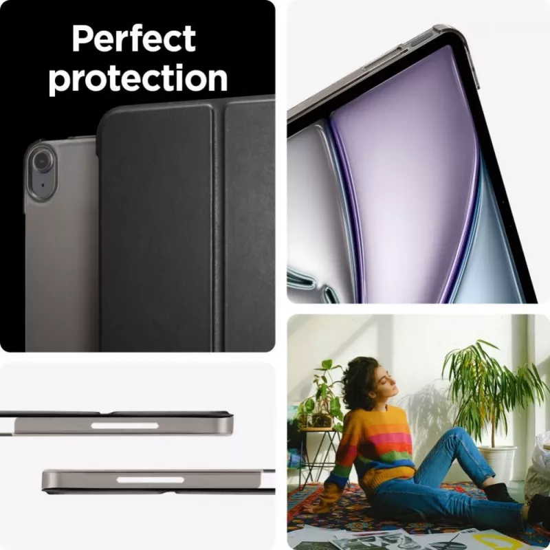 Spigen Smart Fold Case iPad Air 13 inch 2024 - Melns